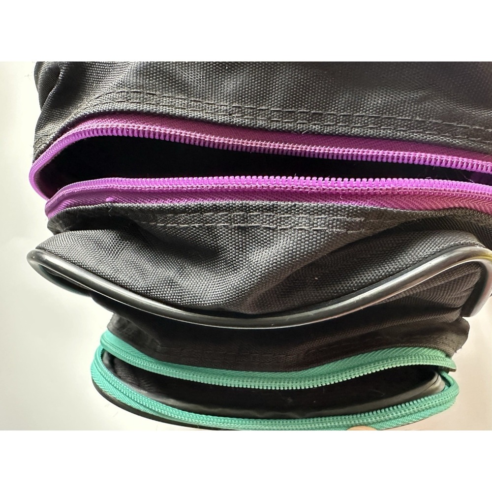 Lebo Voyager Vintage Padded Camera Bag Shoulder Bag Black Purple Teal READ - Picture 7 of 9